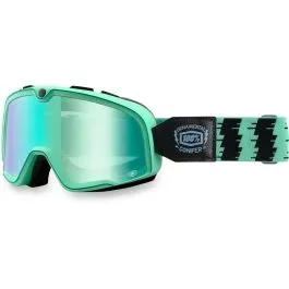 100% 50002-184-02 BARSTOW ORNAMENTAL CONIFER RACING GOGGLE W/ MIRROR GREEN LENS