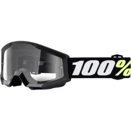 100% 50033-00001 STRATA MINI GROM BLACK OFFROAD GOGGLE W/ CLEAR LENS