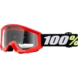 100% 50033-00002 STRATA MINI GROM RED OFFROAD GOGGLE W/ CLEAR LENS