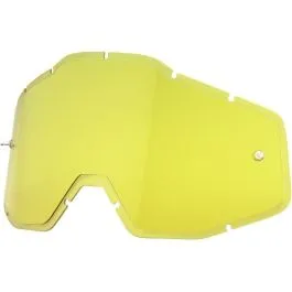 100% 51004-014-02 HD YELLOW ANTI-FOG INJECTED REPLACEMENT LENS FOR GOGGLES