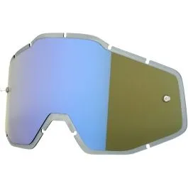 100% 51004-022-02 MIRROR BLUE/SMOKE ANTI-FOG INJECTED REPLACEMENT LENS FOR GOGGLES
