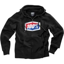 100% 20032-00011 OFFICIAL FULL-ZIP HOODY BLACK MEDIUM