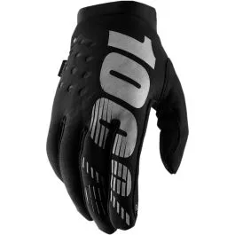 100% 10004-00001 YOUTH BRISKER COLD WEATHER GLOVES BLACK/GRAY MEDIUM