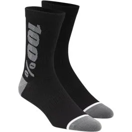 100% 20051-00002 RYTHYM MERINO PERFORMANCE SOCKS BLACK/GRAY S/M