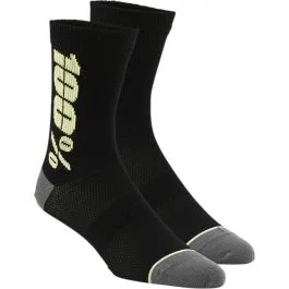 100% 24006-014-18 SOCK RYTHYM BK/YL L/XL