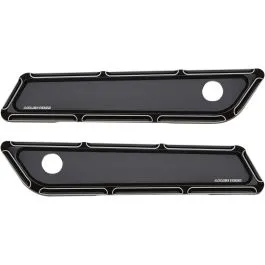 ARLEN NESS 03-585 SADDLEBAG LATCH COVERS BEVELED BLACK