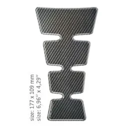 ONEDESIGN CGMEDCP UNIVERSAL TANK PAD - GLOSS GRAY - CARBON DESIGN - 17,7 CM X 10,9 CM | 6.96' X 4.29' - RESIN/POLYURET