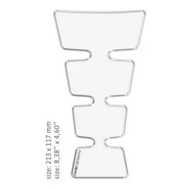 ONEDESIGN CGMAXTP UNIVERSAL TANK PAD - GLOSS TRANSPARENT - 21,3 CM X 11,7 CM | 8.38' X 4.60' - RESIN/POLYURETHANE