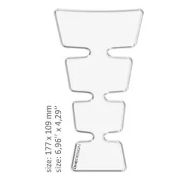 ONEDESIGN CGMEDTP UNIVERSAL TANK PAD - GLOSS TRANSPARENT - 17,7 CM X 10,9 CM | 6.96' X 4.29' - RESIN/POLYURETHANE
