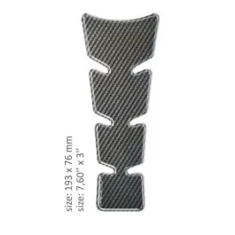 ONE DESIGN CGSLICP UNIVERSAL TANK PAD - GLOSS GRAY - CARBON DESIGN - 19 3 CM X 7 6 CM 7.6' X 3' - RESIN/POLYURETHANE