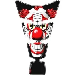 ONEDESIGN CGSCLOWP UNIVERSAL TANK PAD - GLOSS RED/WHITE/BLACK - RED CLOWN DESIGN - 21,3 CM X 12,8 CM | 8.38' X 5.04' -