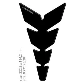 ONEDESIGN CGAN115P UNIVERSAL TANK PAD - MATT BLACK - 22,29 CM X 13,42 CM | 8.77' X 5.28' - RESIN/POLYURETHANE