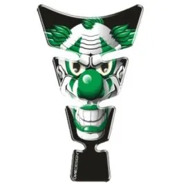 ONEDESIGN CGSCLOWVP UNIVERSAL TANK PAD - GLOSS GREEN/WHITE/BLACK - GREEN CLOWN DESIGN - 21,3 CM X 12,8 CM | 8.38' X 5.04