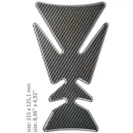 ONEDESIGN CEMAXCP UNIVERSAL TANK PAD - GLOSS GRAY - CARBON DESIGN - 21,5 CM X 12,51 CM | 8.46' X 4.92' - RESIN/POLYURE