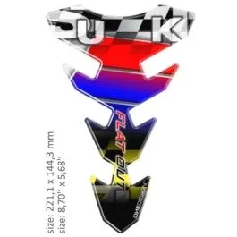 ONEDESIGN CGEXS67P UNIVERSAL TANK PAD - GLOSS RED/BLUE/BLACK/YELLOW/WHITE - SUZUKI DESIGN - 22,11 CM X 14,43 CM | 8.70'