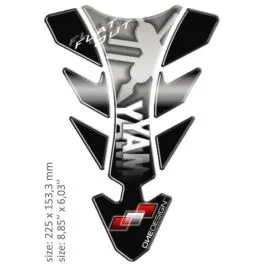 ONEDESIGN CGFUTUR7P UNIVERSAL TANK PAD - GLOSS BLACK/GRAY/WHITE - YAMAHA DESIGN - 22,5 CM X 15,33 CM | 8.85' X 6.03' - R