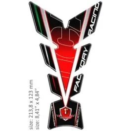 ONEDESIGN CGMOON7P UNIVERSAL TANK PAD - GLOSS RED/BLACK/WHITE/GREEN - DUCATI DESIGN - 21,38 CM X 12,3 CM | 8.41' X 4.84