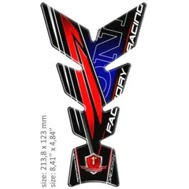 ONEDESIGN CGMOON8P UNIVERSAL TANK PAD - GLOSS BLACK/RED/BLUE/WHITE - HONDA DESIGN - 21,38 CM X 12,3 CM | 8.41' X 4.84'