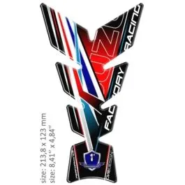 ONEDESIGN CGMOON10P UNIVERSAL TANK PAD - GLOSS BLACK/RED/WHITE/BLUE - SUZUKI DESIGN - 21,38 CM X 12,3 CM | 8.41' X 4.84'