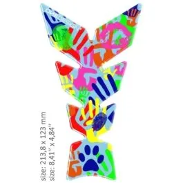 ONEDESIGN CGMOON17P UNIVERSAL TANK PAD - GLOSS VARICOLORED - HANDS DESIGN - 21,38 CM X 12,3 CM | 8.41' X 4.84' - RESIN/P