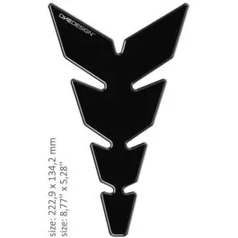 ONEDESIGN CGMOS101P UNIVERSAL TANK PAD - GLOSS BLACK - 22,29 CM X 13,42 CM | 8.77' X 5.28' - RESIN/POLYURETHANE