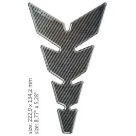 ONEDESIGN CGMOS102P UNIVERSAL TANK PAD - GLOSS GRAY - CARBON DESIGN - 22,29 CM X 13,42 CM | 8.77' X 5.28' - RESIN/POLYUR