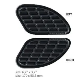 ONEDESIGN BUMPS13P UNIVERSAL TANK PAD - MATTE BLACK - 17 MM X 93,5 MM | 6,7' X 3,7' - RESIN/POLYURETHANE