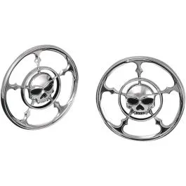 KURYAKYN 3787 FRONT SPEAKER GRILLS ZOMBIE CHROME