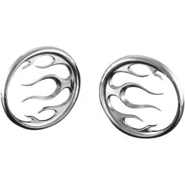 KURYAKYN 3788 FRONT SPEAKER GRILLS FLAME CHROME