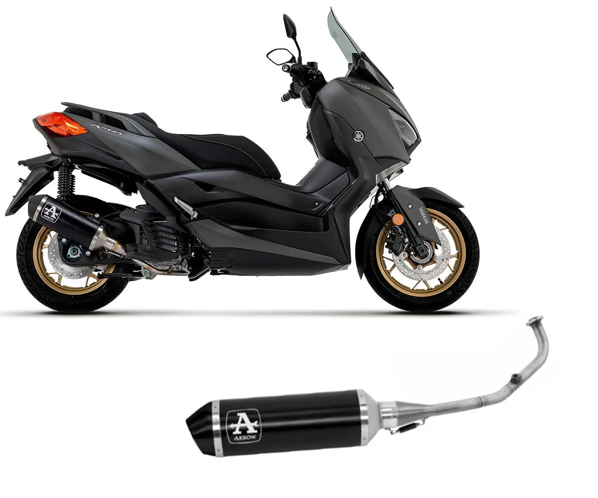 Kit Completo Arrow Urban Alluminio Dark+ Fondello Per Yamaha Xmax 125 2021 > 2024-53544ANN-297063
