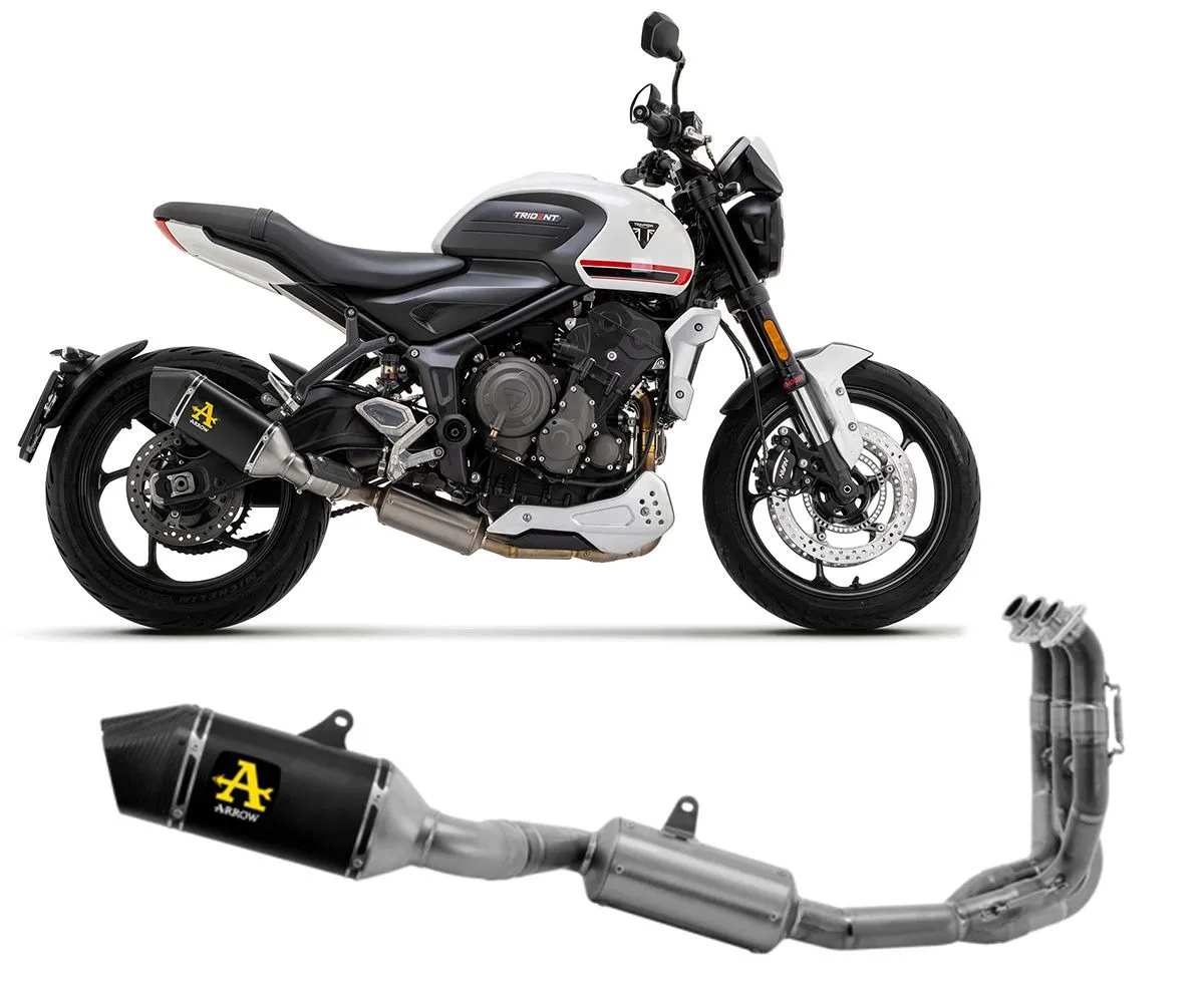 Kit Completo Arrow Veloce Hom Alluminio Dark Triumph Trident 660 2021 > 2022-71501VAN-298116