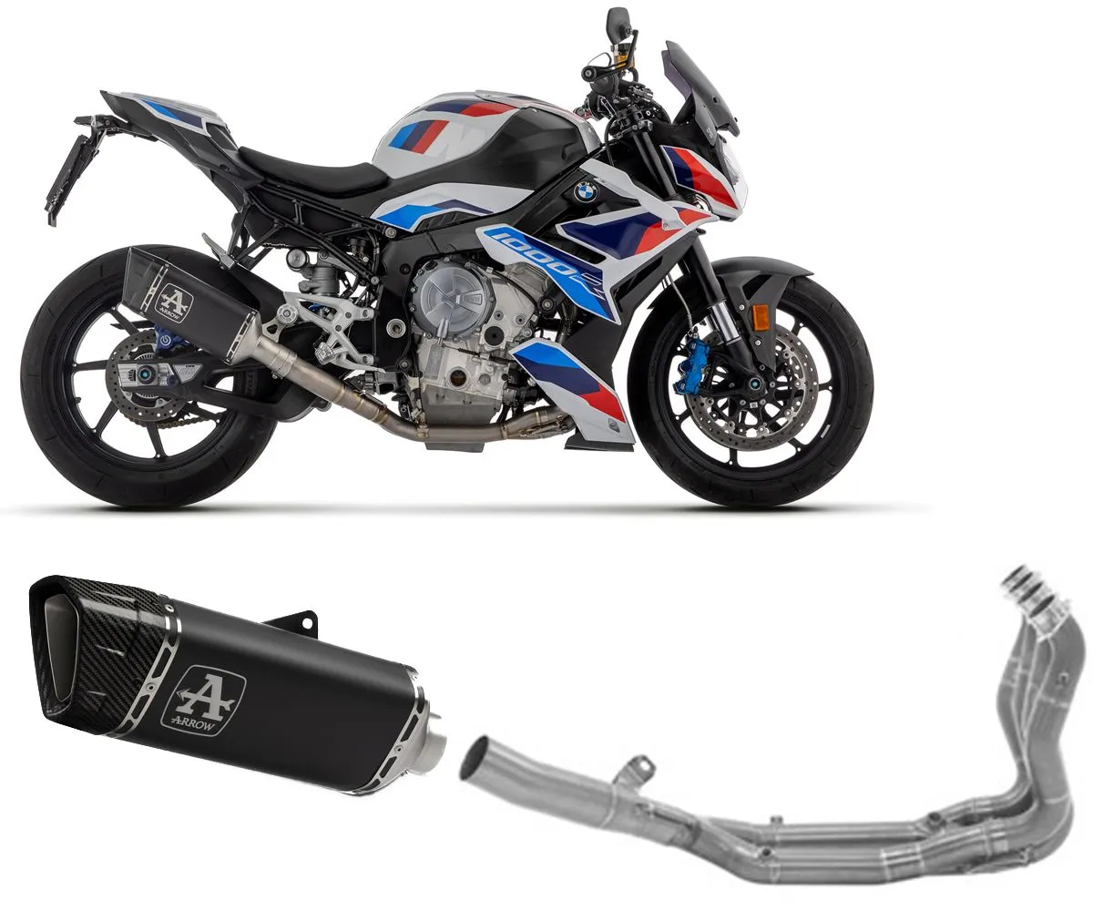 Terminale Pista Arrow In Titanio+collettore In Titanio Dark Per Bmw M 1000 R 2023 > 2024-71506PTN--71768MI-386798