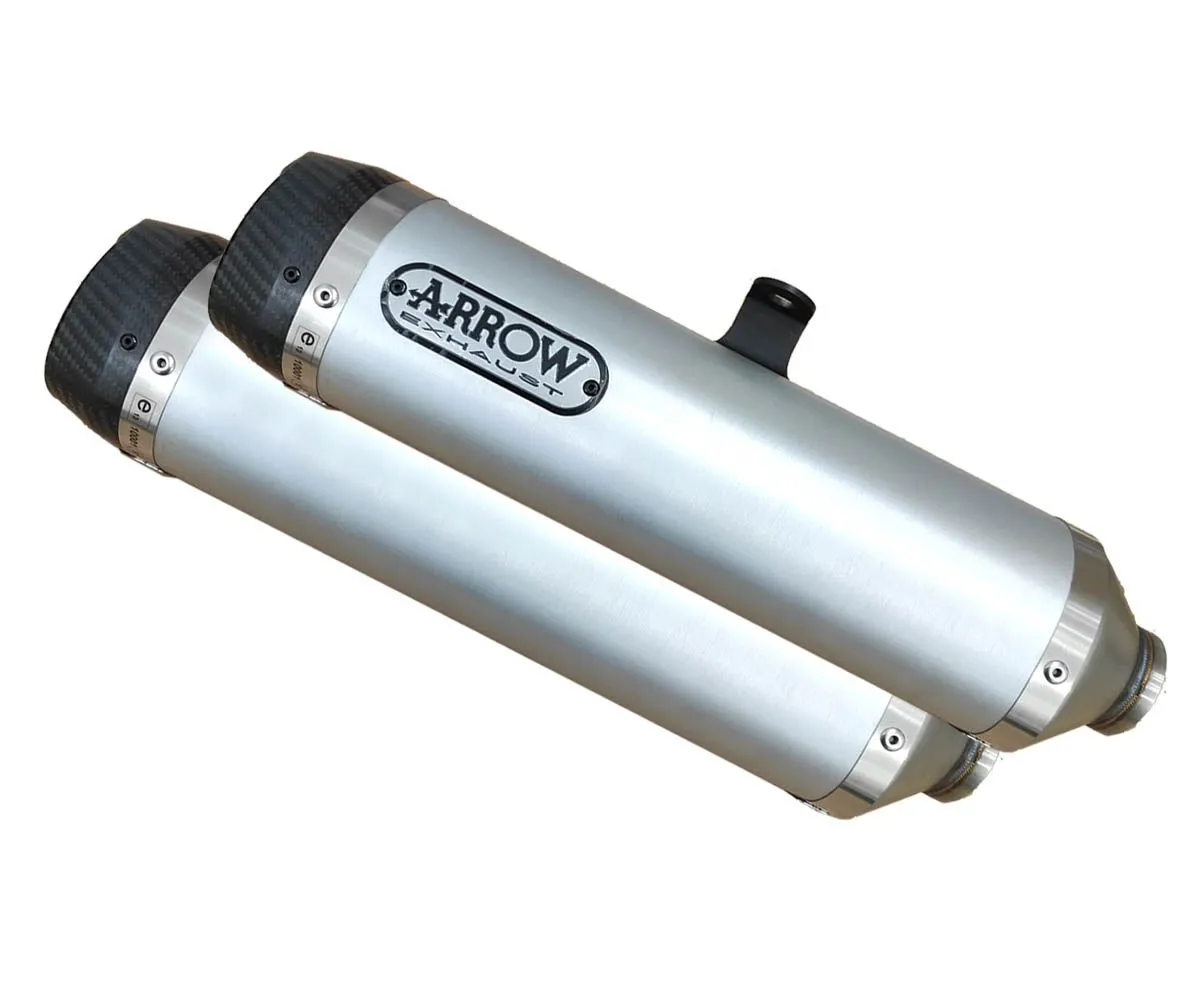 2 Terminali Di Scarico Arrow Thunder Alu Aprilia Shiver 2008 > 2009-71748AK-388275