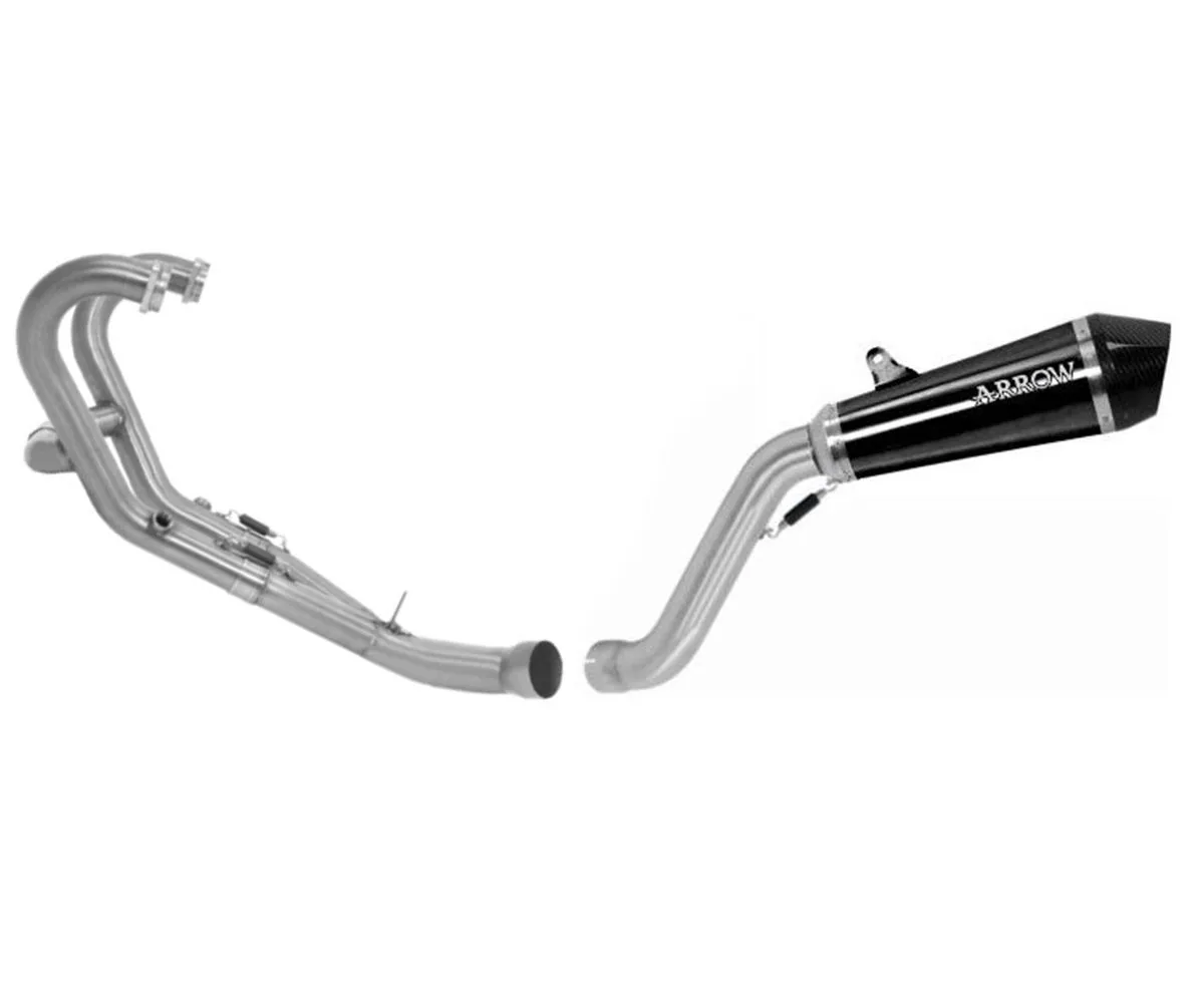 Kit Terminale Di Scarico Arrow X-kone Carbon Cap Dark+collettore Per R Nine T Scrambler 2021 > 2023-71940XKN--71761MI-292605