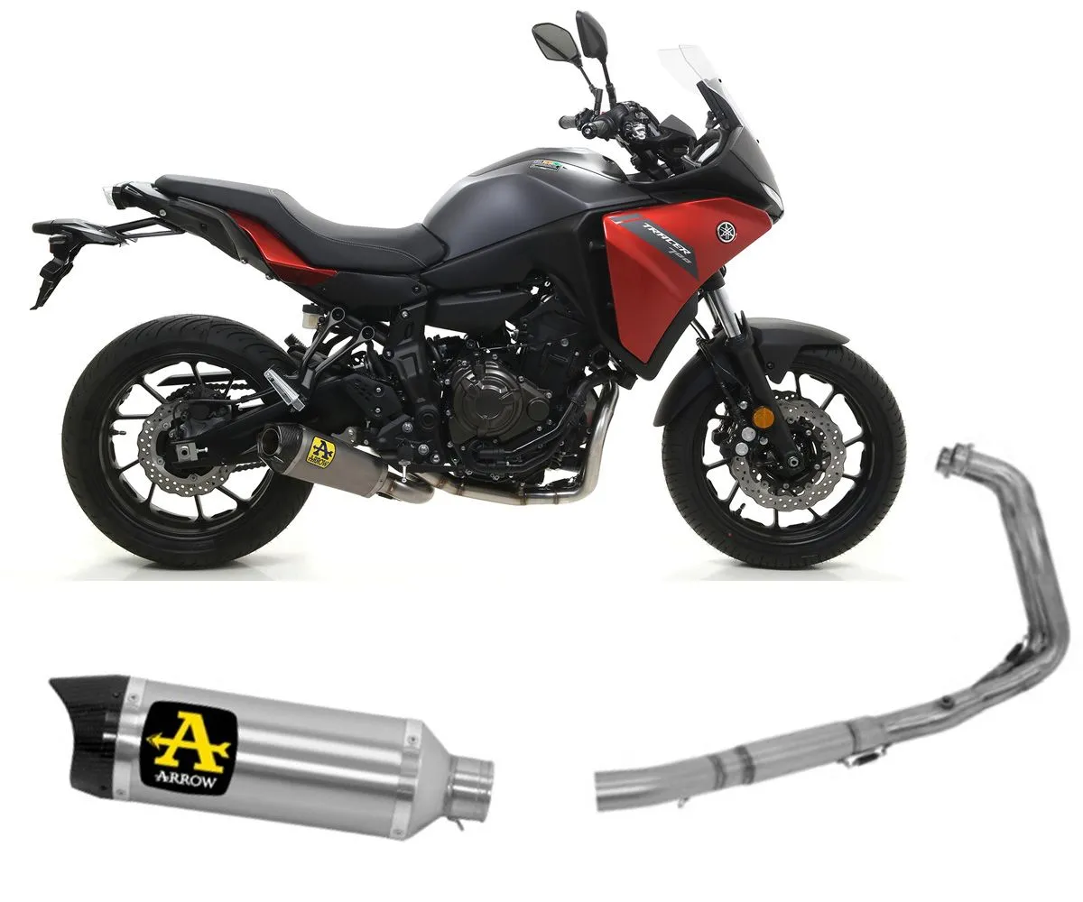 Scarico Completo Arrow Thunder Titanio+collettori E5 Alta Yamaha Tracer 7 2021 > 2024-71817PK--71605KZ-299428