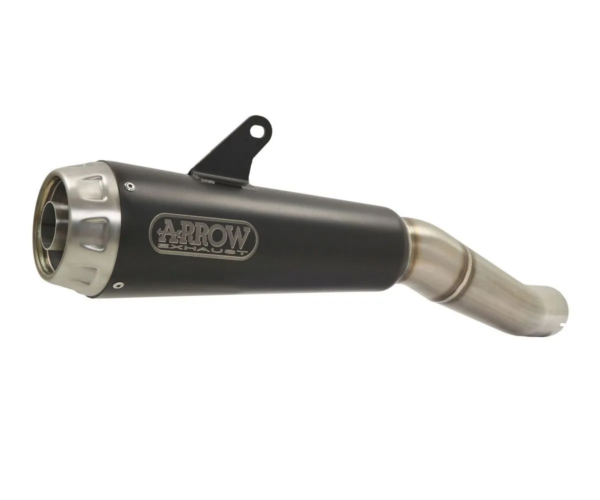 Terminale Di Scarico Arrow Pro-race Steel Nichrom Nero Per Kawasaki Ninja 400 2023 > 2024-71874PRN-297099