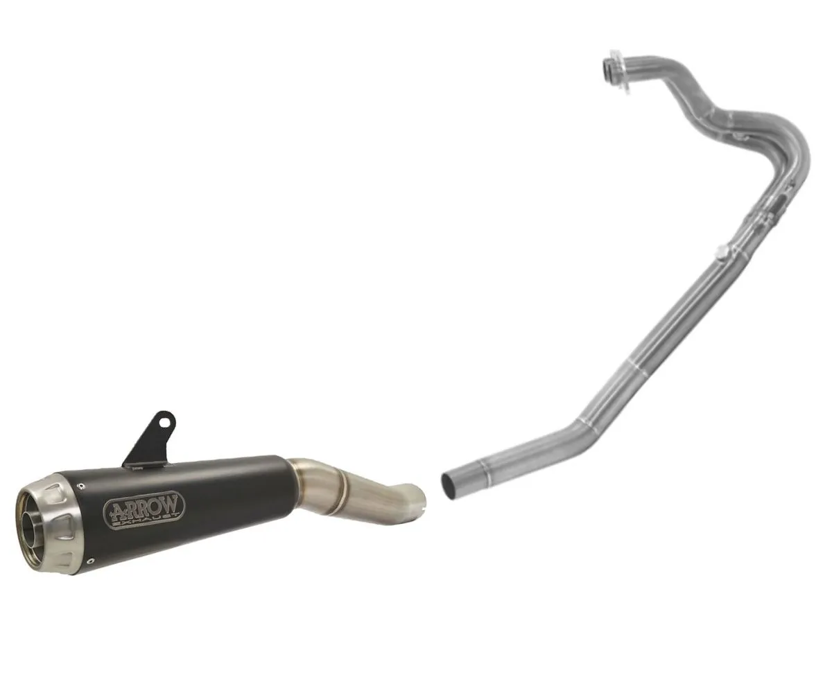 Terminale Scarico Arrow Pro-race Steel Nichrom Nero+collettore Kawasaki Ninja 400 2023 > 2024-71874PRN--71775MI-297101