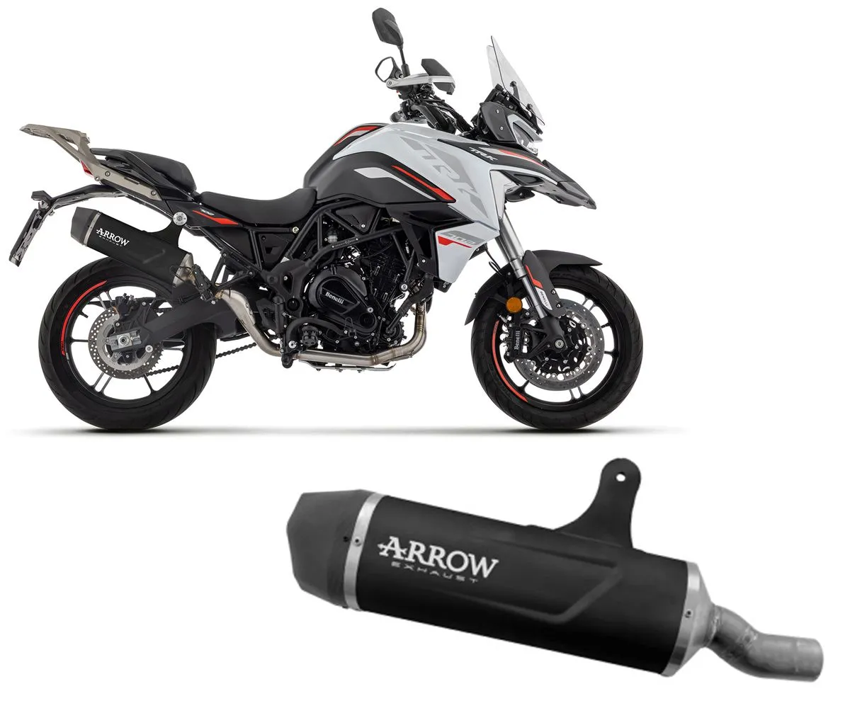Terminale Arrow Indy Race Evo Alluminio Dark+fondello Carb Benelli Trk 702/x 2023 > 2024-71960AKN-388092