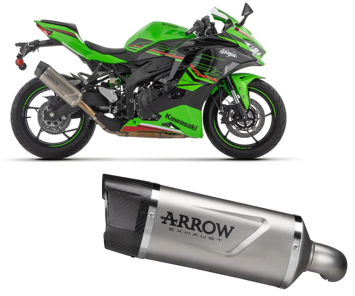 Terminale Di Scarico Arrow Indy Race Evo Titanio Per Kawasaki Zx-4r 2024-71963PK-388464