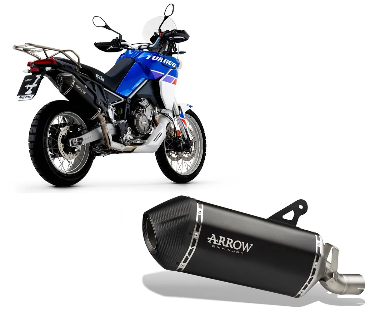 Terminale Di Scarico Arrow Sonora Titanio Dark Fondello Carb Aprilia Tuareg 660 2022 > 2024-72006SKN-388438