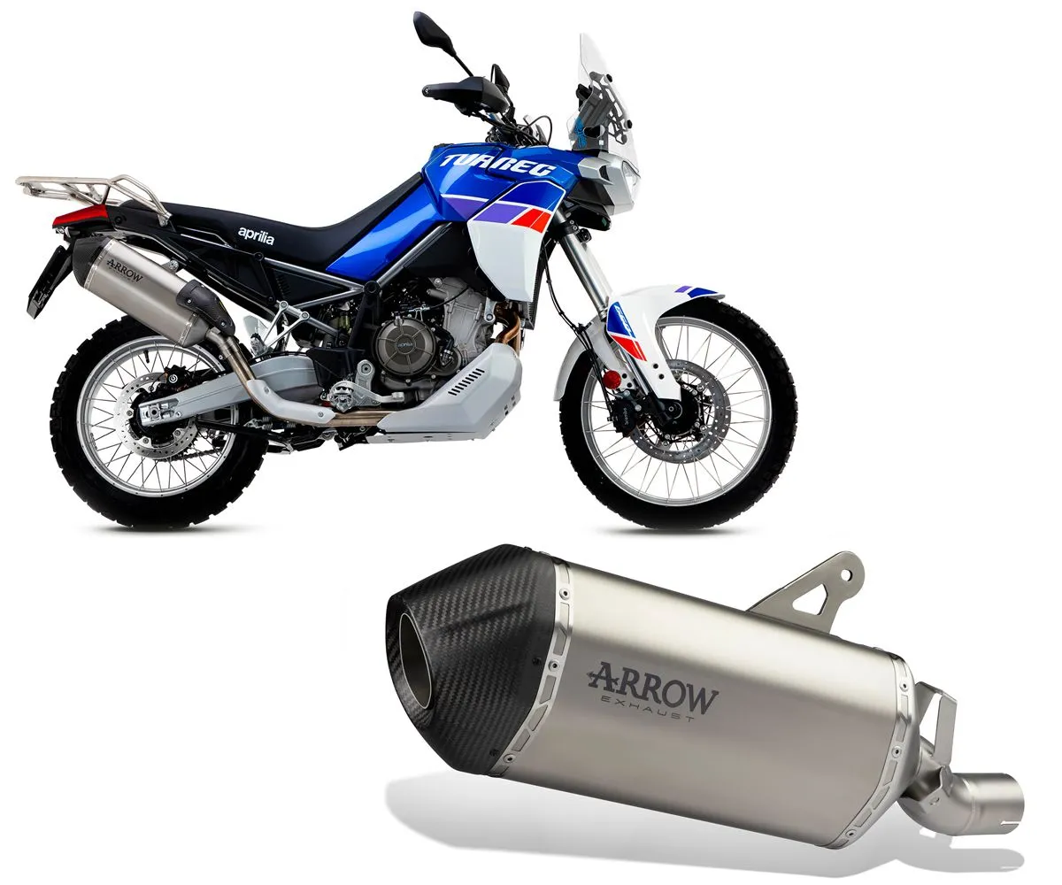Terminale Di Scarico Arrow Sonora Titanio Con Fondello Carby Aprilia Tuareg 660 2022 > 2024-72006SK-388437