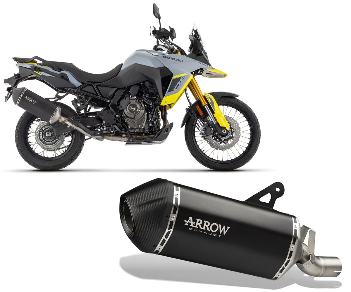 Terminale Di Scarico Sonora Arrow Titanio Black Fondello Carby Suzuki V-strom 800de 2023 > 2024-72511SKN-383080