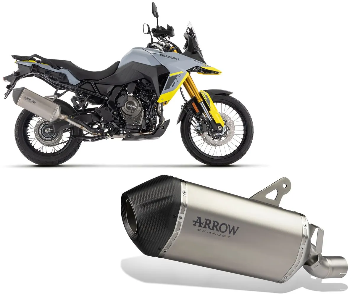 Terminale Di Scarico Sonora Arrow Titanio Fondello Carby Per Suzuki V-strom 800de 2023 > 2024-72511SK-383079