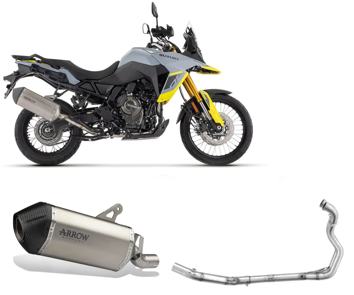 Terminale Di Scarico Sonora Arrow Titanio+collettori Suzuki V-strom 800de 2023 > 2024-72511SK--72190PD-383085