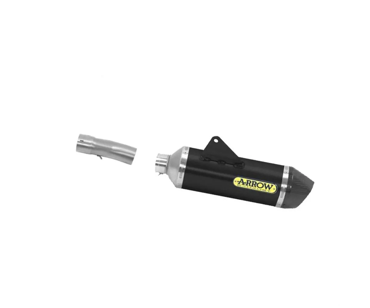 Terminale Arrow Racetech Alluminio Dark+raccordo Centrale Husqvarna701 Enduro/supermoto 2017 > 2020-72623AKN--72143PD-386820