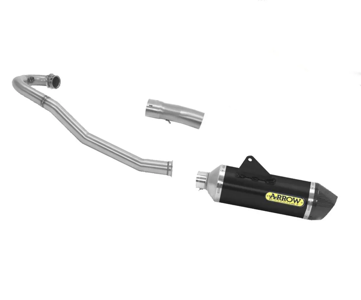 Terminale Arrow Racetech Allum Dark+raccordo Centrale+collettore Husqvarna701 Endur/superm 2017 > 2020-72623AKN--72143PD--72144PD-386826