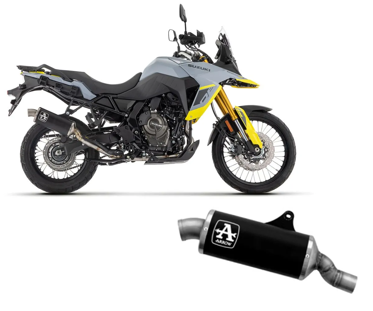Terminale Di Scarico Indy-race Arrow In Alluminio Dark Per Suzuki V-strom 800de 2023 > 2024-72642AON-383083