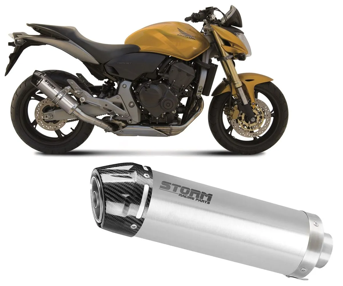 Terminale Di Scarico Storm Gp Inox Coppa In Carbonio Per Honda Hornet 600 2007 > 2013-74.H.038.LXSC-388551
