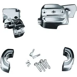 KURYAKYN 9126 CHROME BRAKE & CLUTCH CONTROL DRESS-UP KIT HD F/SINGLE DISC