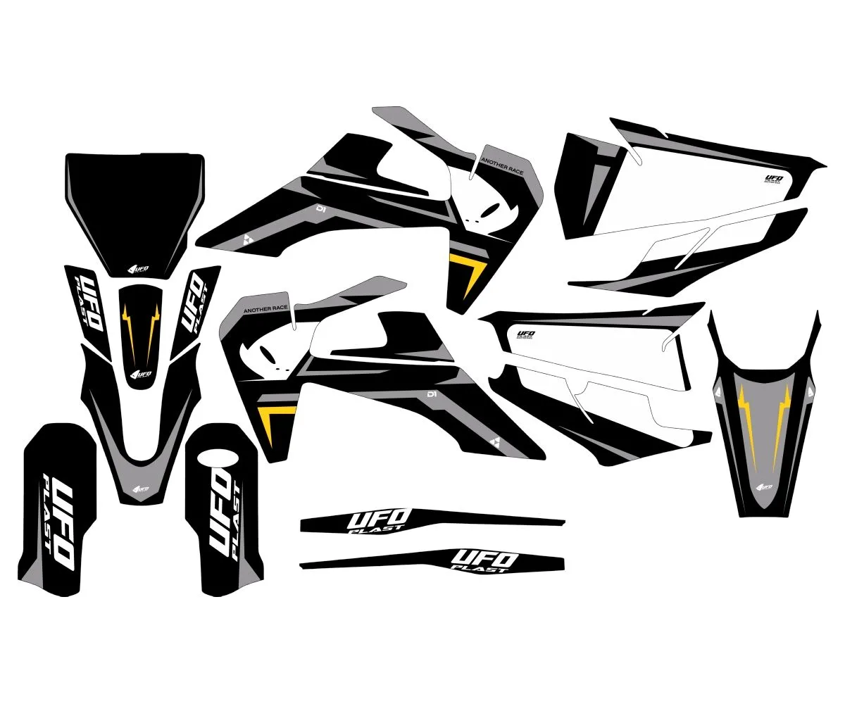 Kit Grafiche Decalcomanie Ufo Plast Apodis Ad012 Per Husqvarna Tc 125 2019 > 2022-AD012-288538
